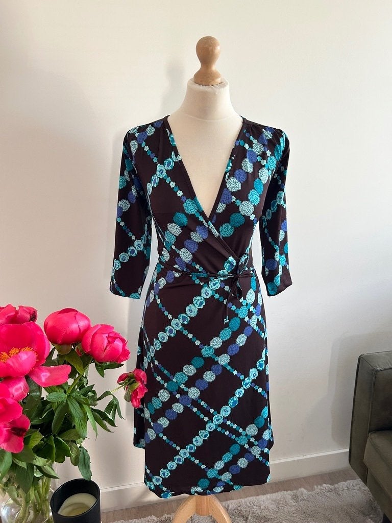 King Louie maat S NIEUWE wikkel jurk bruin 514, Bruin, Nieuw, Ophalen of Verzenden, King Louie