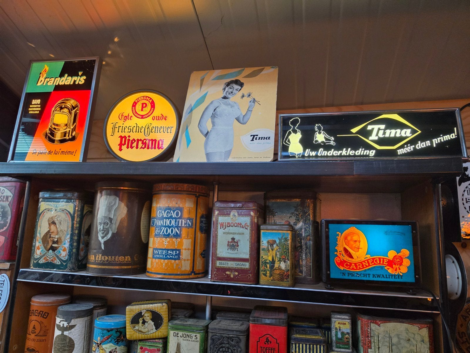 oude reclame lichtbakjes, Ophalen of Verzenden, Gebruikt, Reclamebord