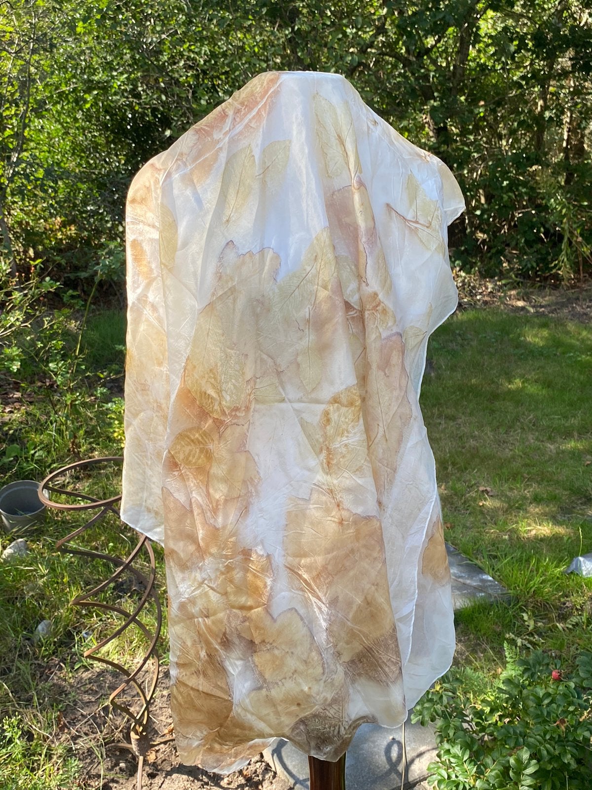 Zijden sjaal naturel, Ophalen of Verzenden, Nieuw, Maat 46/48 (XL) of groter, Sjaal