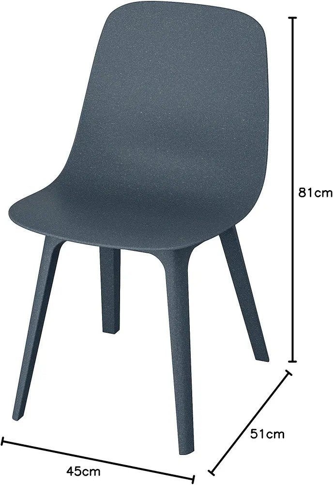 IKEA Odger Stoel - Blauw, Hout en Kunststof, Gebruikt, Blauw, Eén, Ophalen