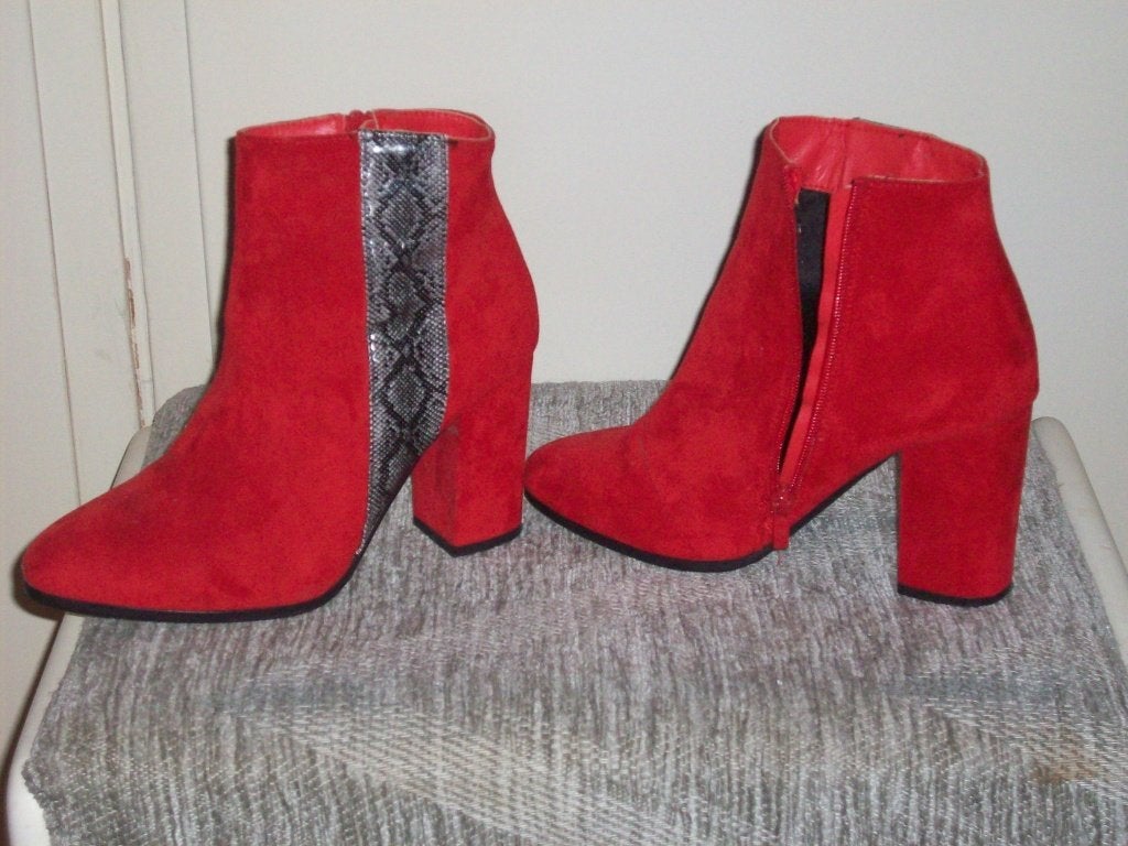Damens laarzen  met hak,  rood, Kleding | Dames, Ophalen, Hoge laarzen, Nieuw, Rood