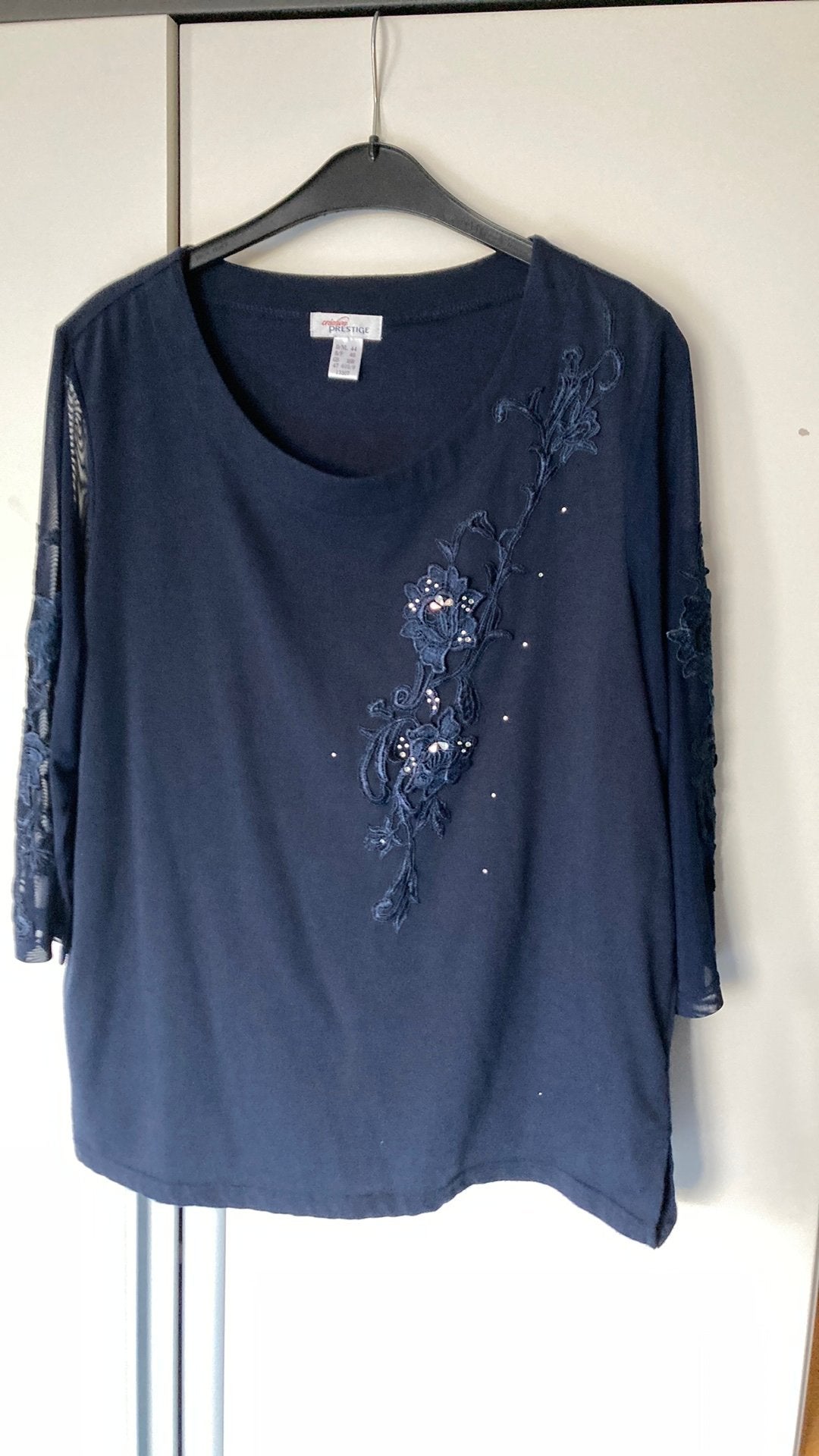Dames shirt donkerblauw nieuw 44, Blauw, Maat 42/44 (L), Ophalen of Verzenden, Zo goed als nieuw