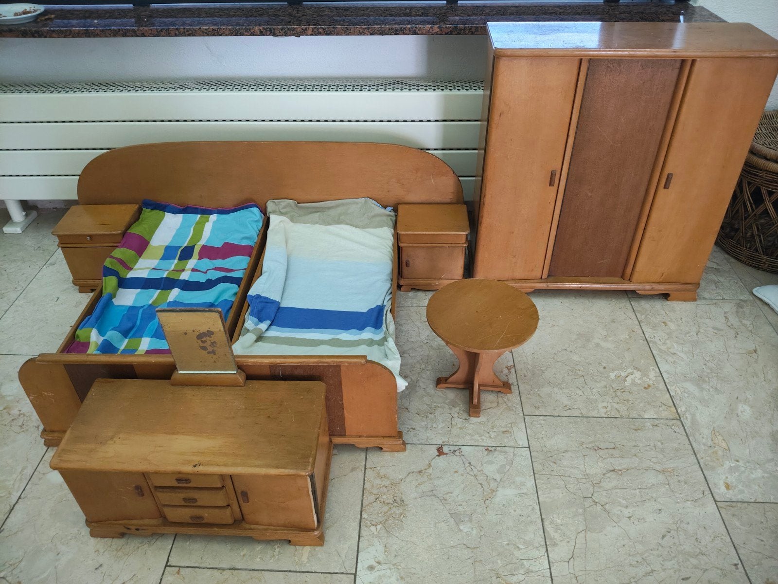 Poppen slaapkamer Vintage jaren 30/40, Ophalen
