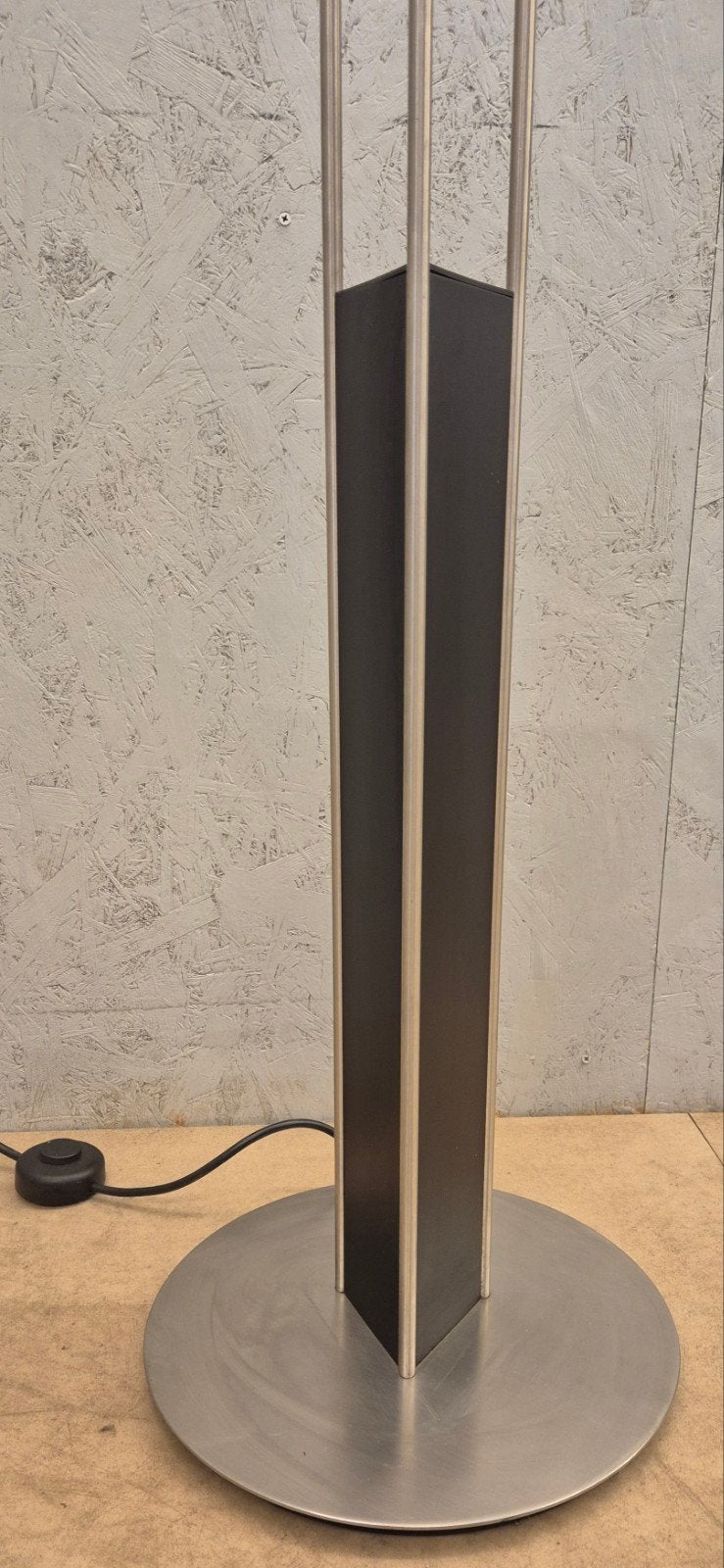 Design uplighter vloerlamp RVS 198 cm halogeen, Ophalen, Gebruikt, Overige fittingen, Minimalistisch