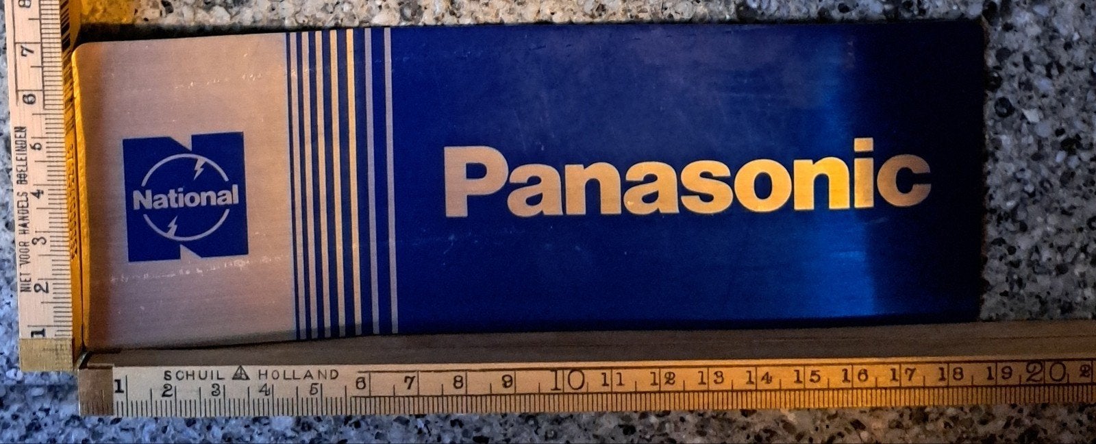 Vintage sticker Panasonic merk logo stereo installatie, Ophalen of Verzenden, Zo goed als nieuw