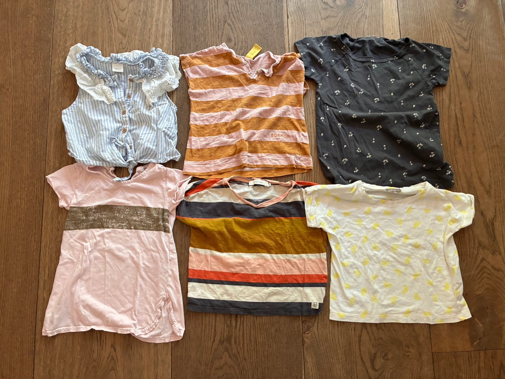 Stapeltje zomershirts 98-104. Emile et Ida, Bonmot, Sissyboy, Ophalen of Verzenden, Gebruikt, Meisje, Shirt of Longsleeve