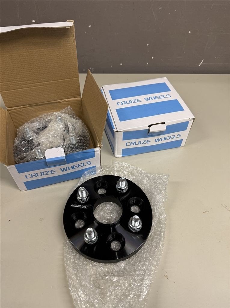 Past op Toyota wielspacers 20 mm zwart MR2 Yaris 4-gaats mod, Ophalen of Verzenden, Nieuw
