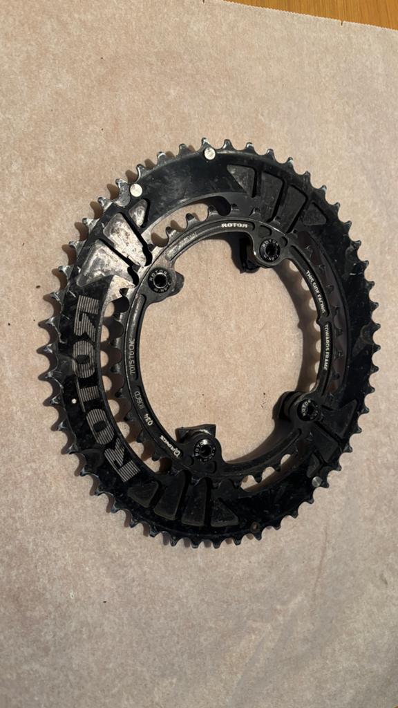 Rotor Q-Rings Ovaal Kettingblad - Gebruikt, Fietsen en Brommers, Fietsonderdelen, Gebruikt, Derailleur of Ketting, Aluminium, Racefiets