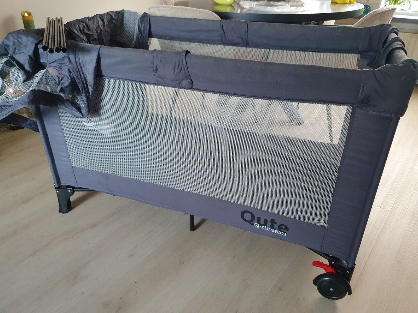 zgan campingbedje met verstelbare bodem, Kinderen en Baby's, Ophalen of Verzenden, Zo goed als nieuw, Reisbedje
