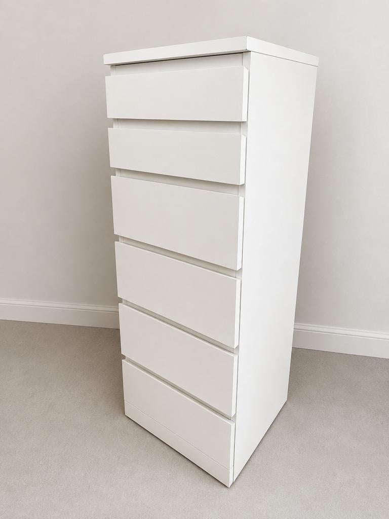 Ikea Malm ladekast met 6 lades, Huis en Inrichting, Ophalen, Gebruikt, 5 laden of meer, 100 tot 150 cm