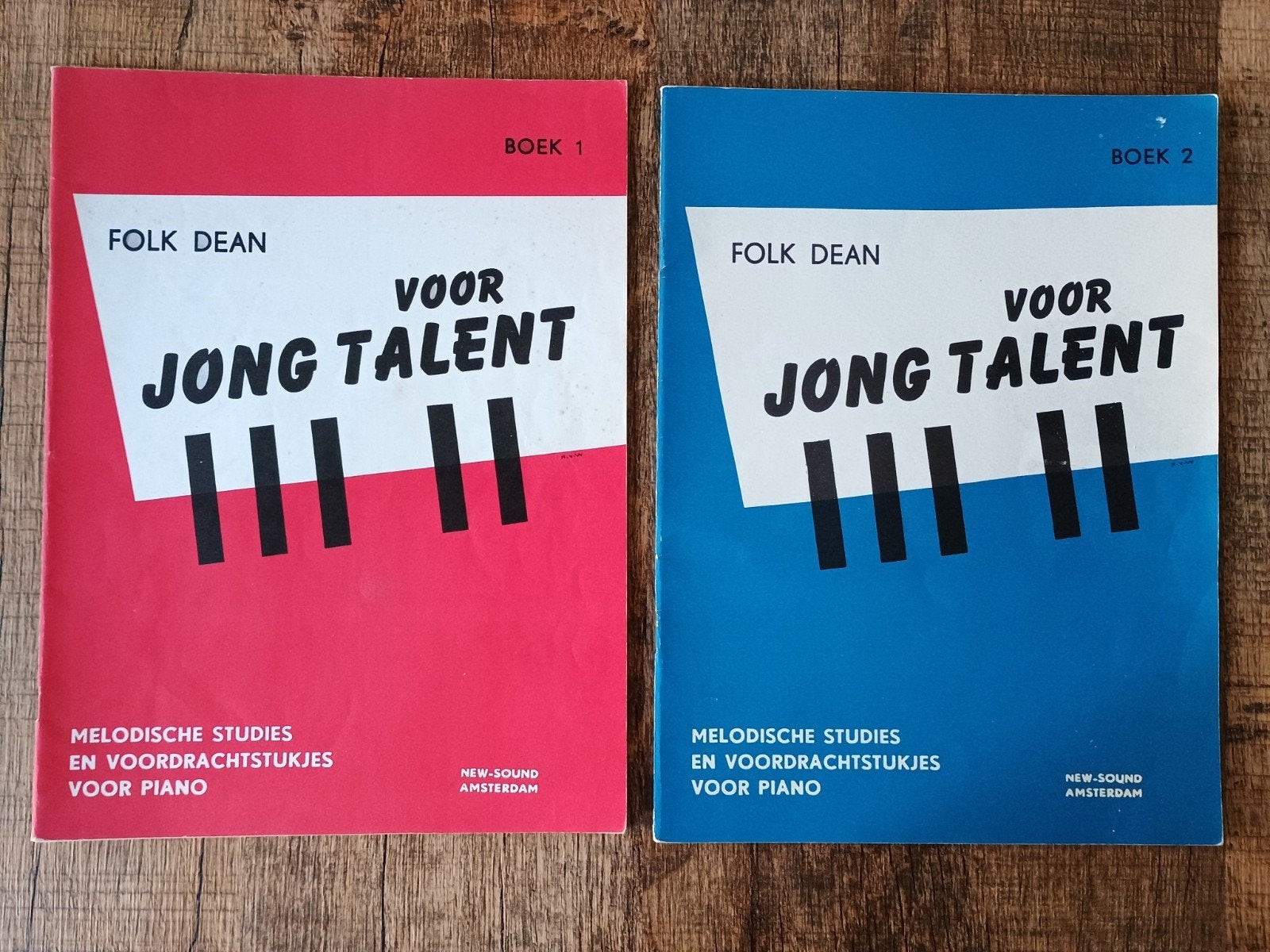 Folk Dean piano - Voor jong talent - deel 1 en 2, Muziek en Instrumenten, Gebruikt, Les of Cursus, Ophalen of Verzenden, Piano