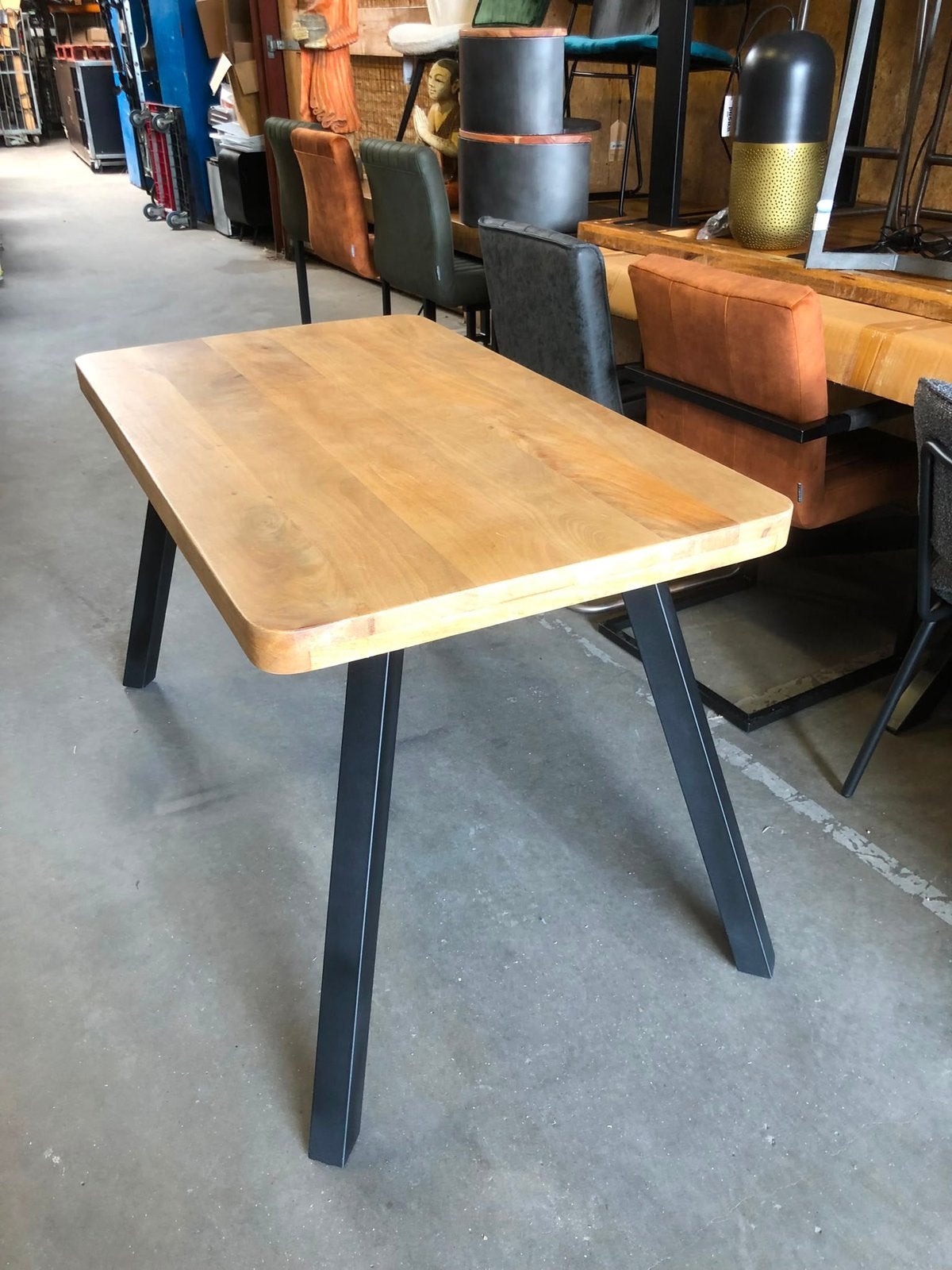 EETTAFEL MANGOHOUT, Huis en Inrichting, Tafels | Eettafels, Ophalen, 200 cm of meer, 50 tot 100 cm, Zo goed als nieuw