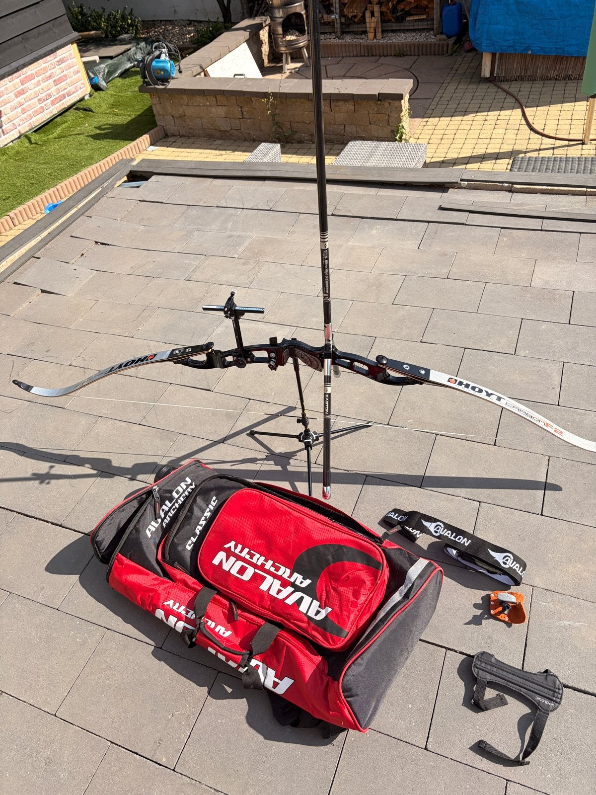 Hoyt Recurveboog F2 met Avalon tas en accessoires, Ophalen of Verzenden, Gebruikt, Recurveboog
