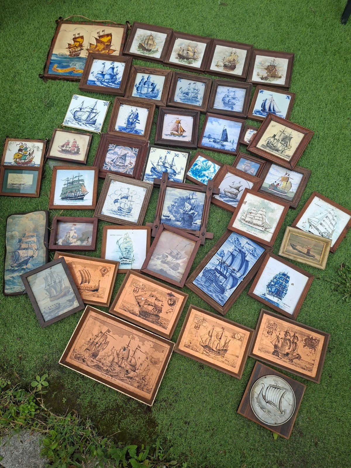 46 schip wand tegels tichelaar,delfstblauw en sail in 1 koop, Ophalen, Zo goed als nieuw