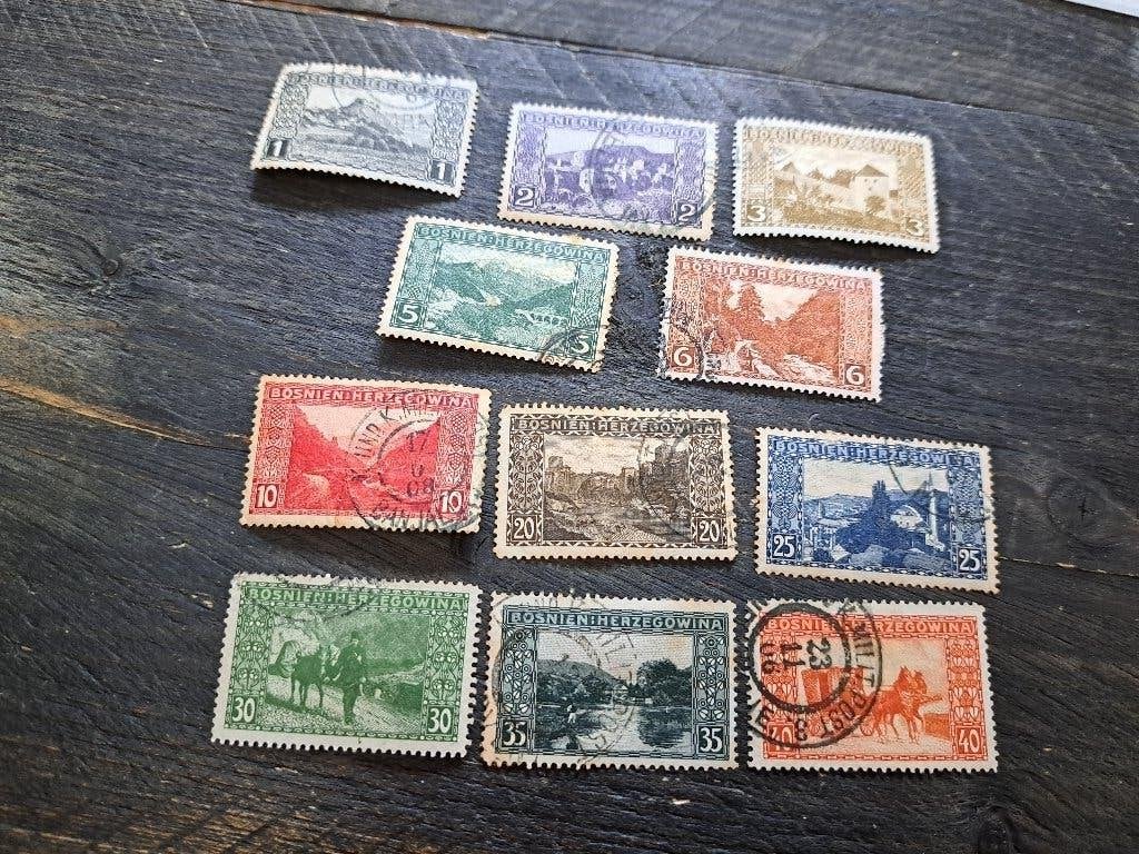 zegels Bosnië Herzegovina 1906 gestempeld zie foto, Ophalen of Verzenden, Overige landen, Gestempeld