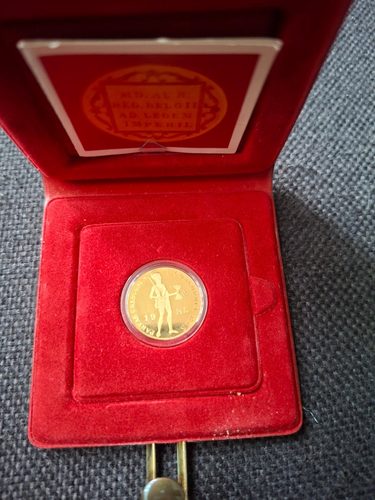 Gouden dukaat 1985 in originele verpakking, Koningin Beatrix, Losse munt, Goud, Overige waardes