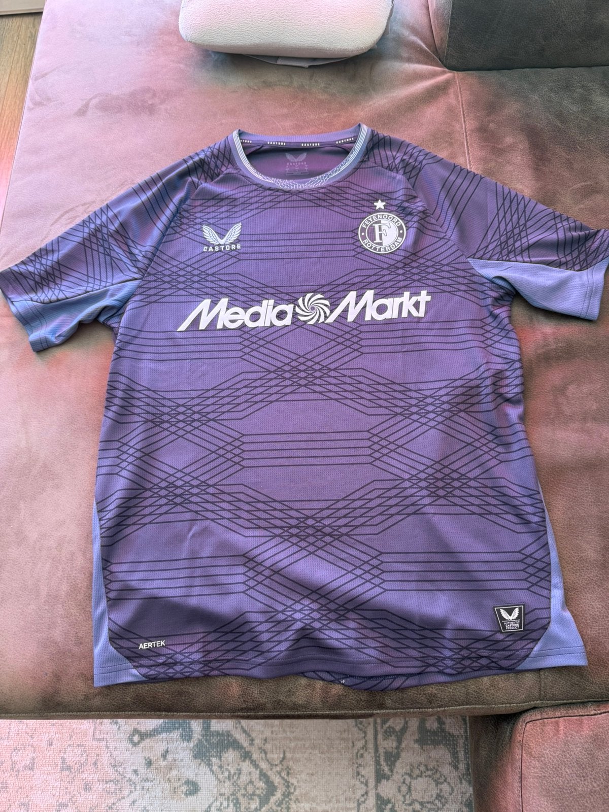 Feyenoord uitshirt 2025/2026 blauw maat L, Ophalen, Zo goed als nieuw, Shirt