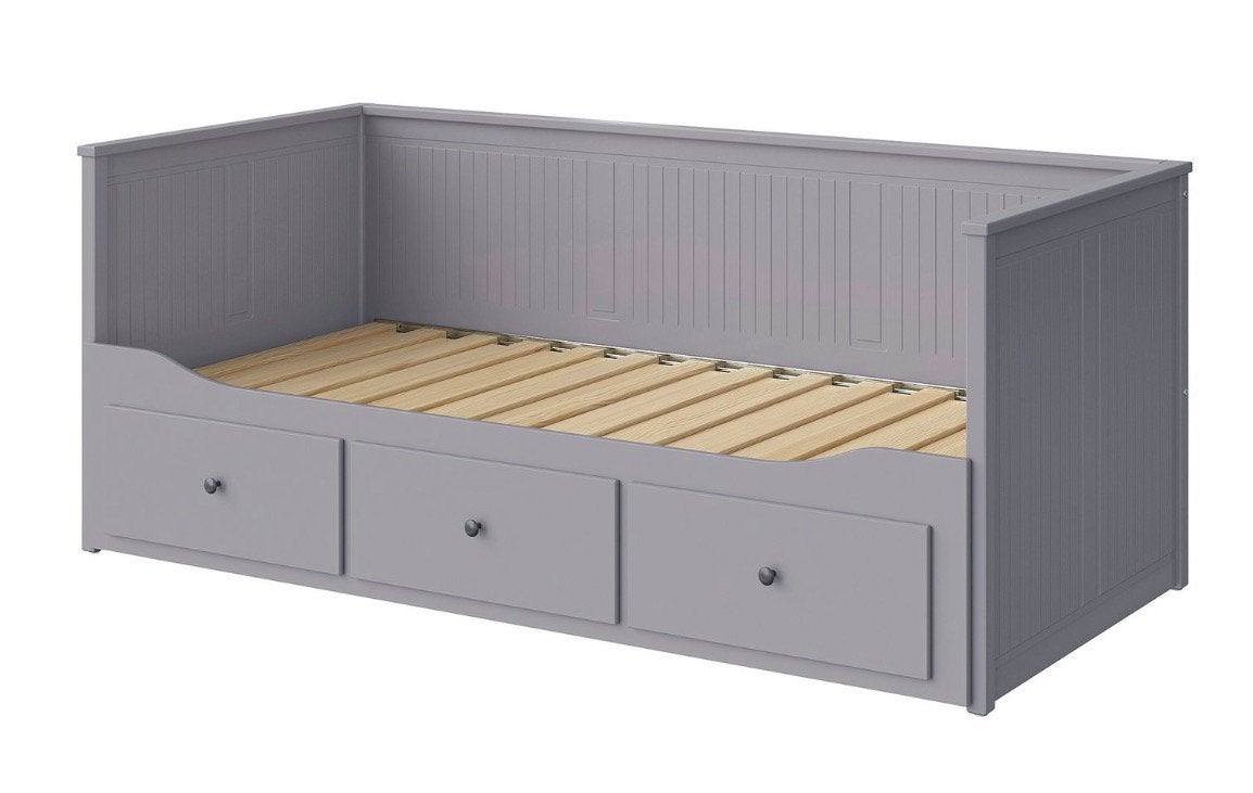 Hemnes bedbank grijs, Huis en Inrichting, Slaapkamer | Bedden, Ophalen, Gebruikt, Tweepersoons, 80 cm