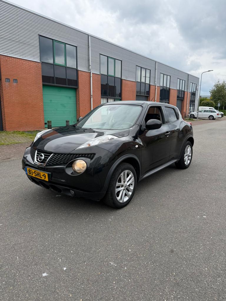 Nissan Juke 1.6 2012 Zwart, Auto's, Nissan, Bedrijf, Juke, ABS, Achteruitrijcamera, Adaptieve lichten, Adaptive Cruise Control