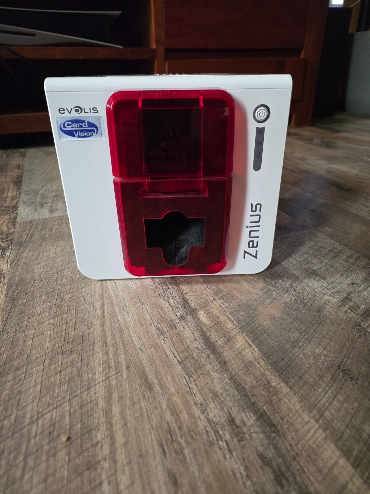 Evolis Zenius plastic kaart printer met 3 zwarte cartridges, Computers en Software, Printers, Zwart-en-wit printen, Gebruikt, Evolis