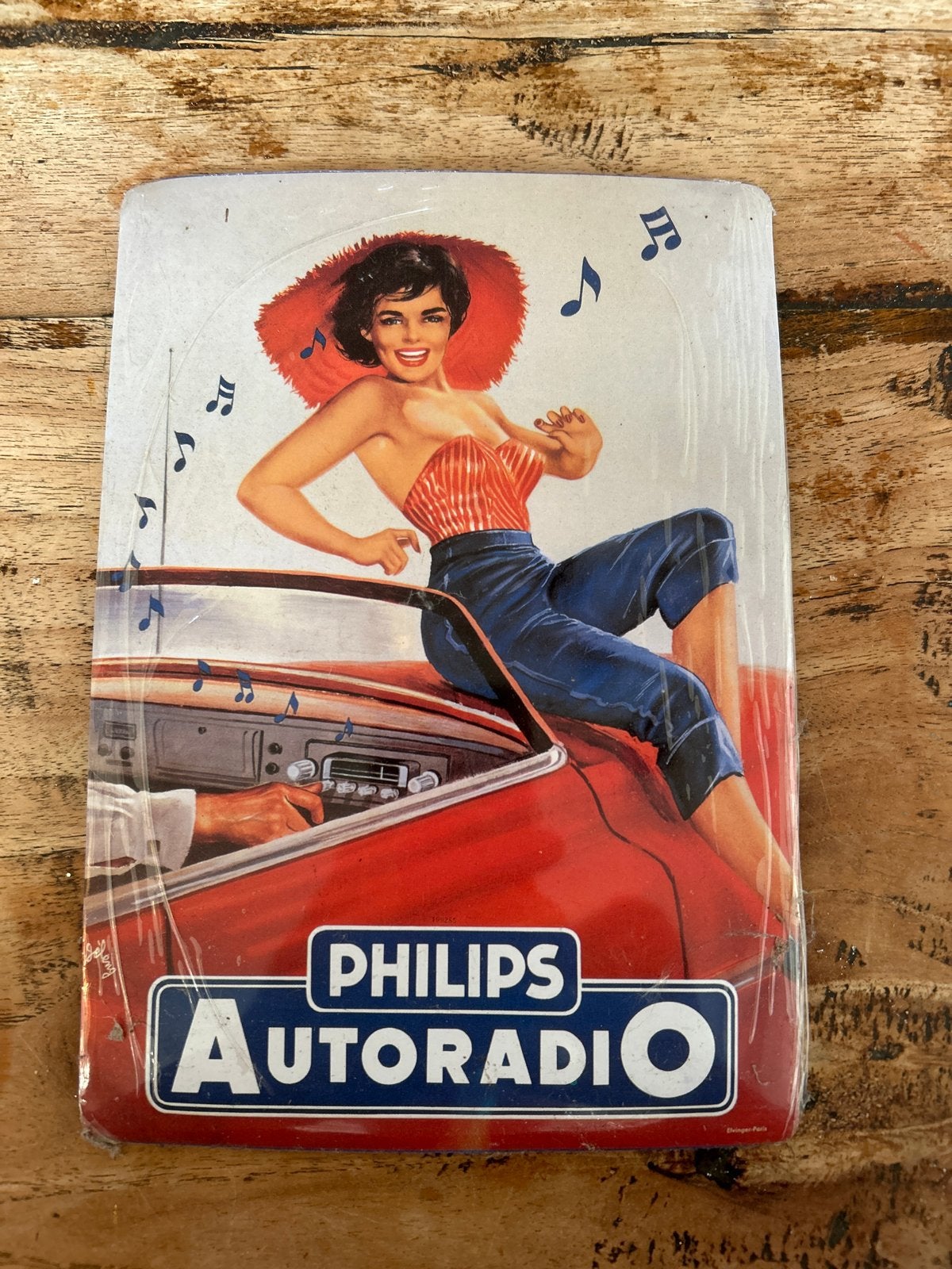 Metalen kaart Philips Autoradio - Nieuw in verpakking, Ophalen of Verzenden, Nieuw, Reclamebord