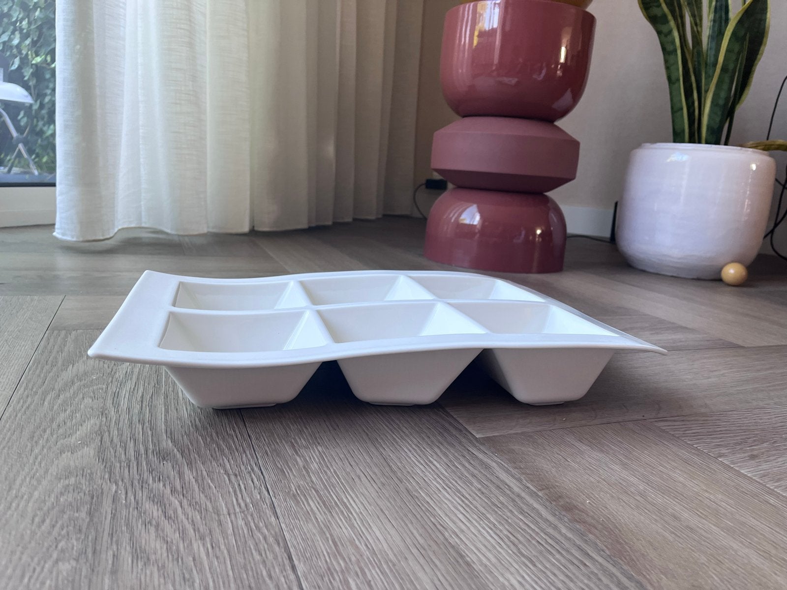 Villeroy & Boch - NewWave Witte serveerschaal met 6 vakken, Villeroy & Boch, Ophalen of Verzenden, Modern, Porselein