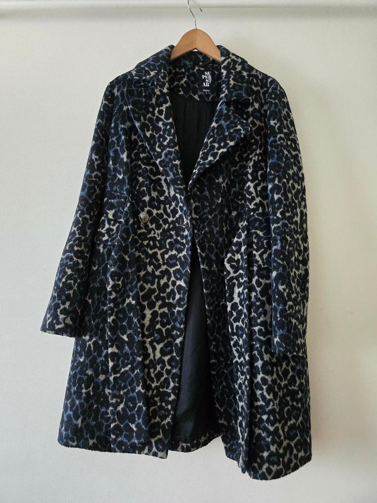 Jas dames merk superstar dierenprint maat L, Zwart, Maat 42/44 (L), Ophalen of Verzenden, Zo goed als nieuw