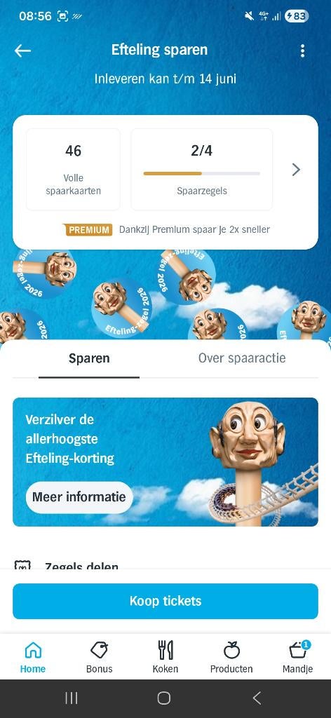 Efteling spaarkaart AH, Verzamelen, Albert Heijn, Ophalen