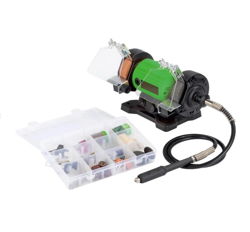 Hofftech multifunctionele werkbank slijpmachine 120 Watt, Ophalen, Nieuw, Minder dan 700 watt, Werkbankslijpmachine