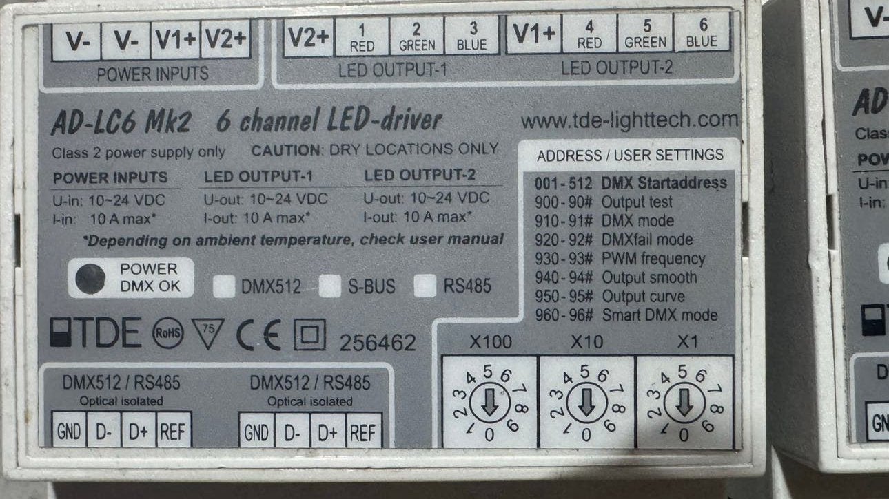 TDE-Lighttech AD-LC6 MKII, Prof 6-kanaals DMX512 LED Driver,, Overige merken, Tankval 12, 2408 ZC Alphen aan den Rijn, Nederland
