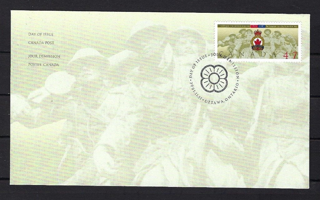 Canada FDC Mi. 2021 11-11-2001 (Royal Canadian Legion), Ophalen of Verzenden, Onbeschreven, Rest van de wereld