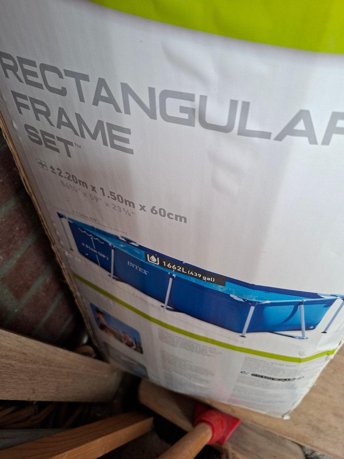 intex zwembad 2.20 lengte 1.50 breed 60 cm diep, Ophalen, Gebruikt