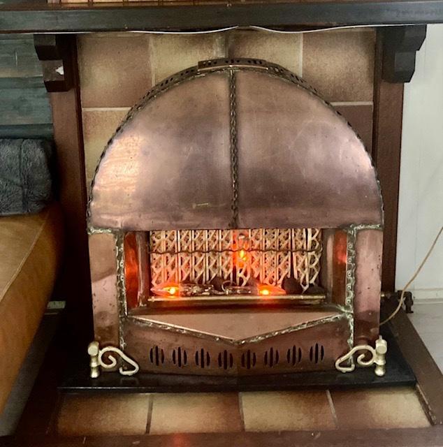 Art deco koperen kachel, Ophalen, Koper
