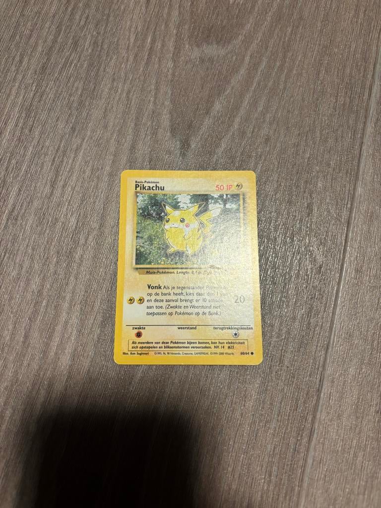 Pikachu Pokémon Kaart 60/64 Jungle Set (1999), Ophalen of Verzenden, Gebruikt, Losse kaart