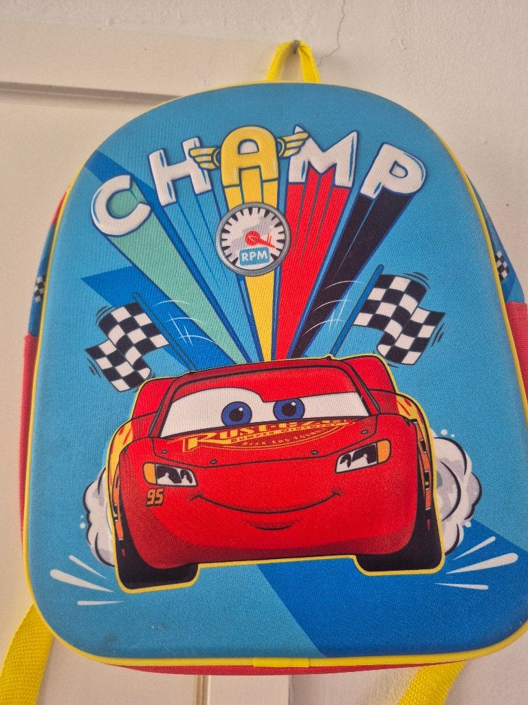 Te koop back to school! Rugtas Cars, Ophalen of Verzenden, Zo goed als nieuw, Rood, Rugtas
