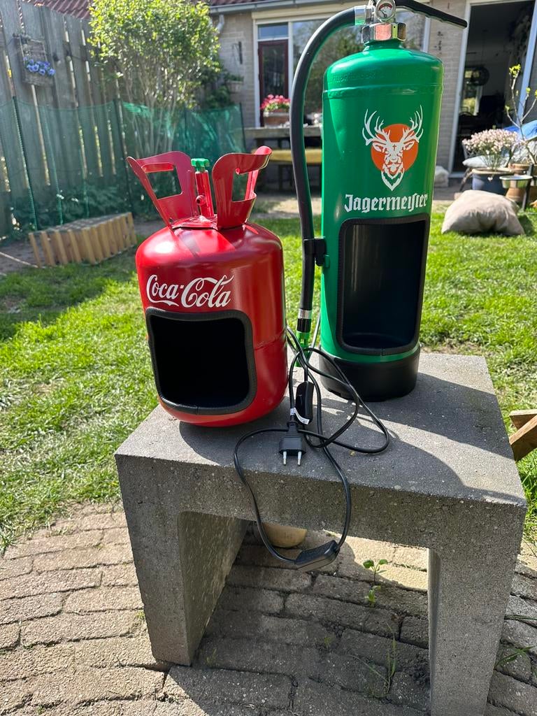 Originele lampen gemaakt van gasflessen en brandblusser, Huis en Inrichting, Lampen | Overige, Ophalen, Nieuw