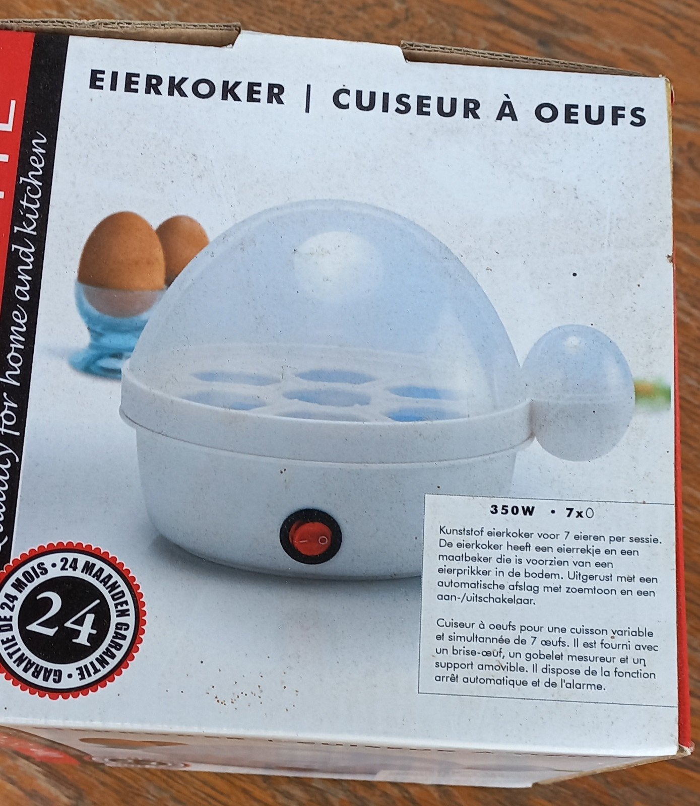 Eierkoker voor 7 eieren - 350W met automatische afslag, Ophalen of Verzenden, Nieuw