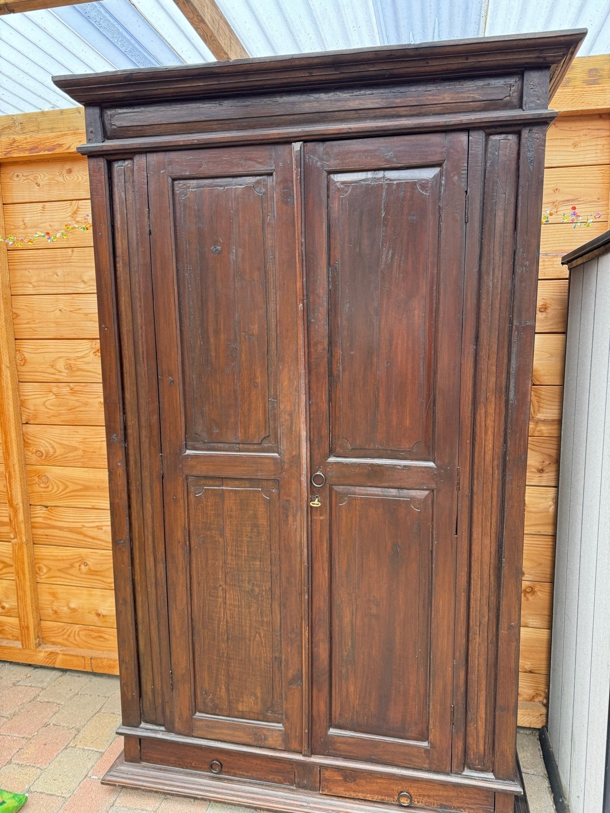 Antieke houten kast  met legplanken, Antiek en Kunst, Antiek | Meubels | Kasten, Ophalen