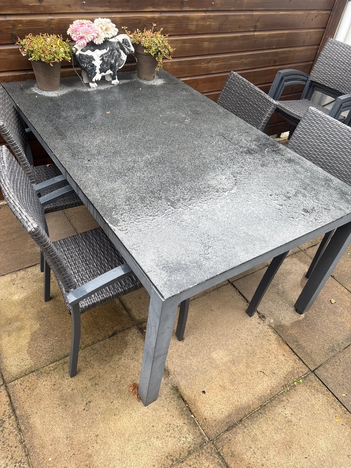 Bois Le Duc tuinset met 7 stoelen, Tuin en Terras, Ophalen, Gebruikt, Eettafel, 6 zitplaatsen