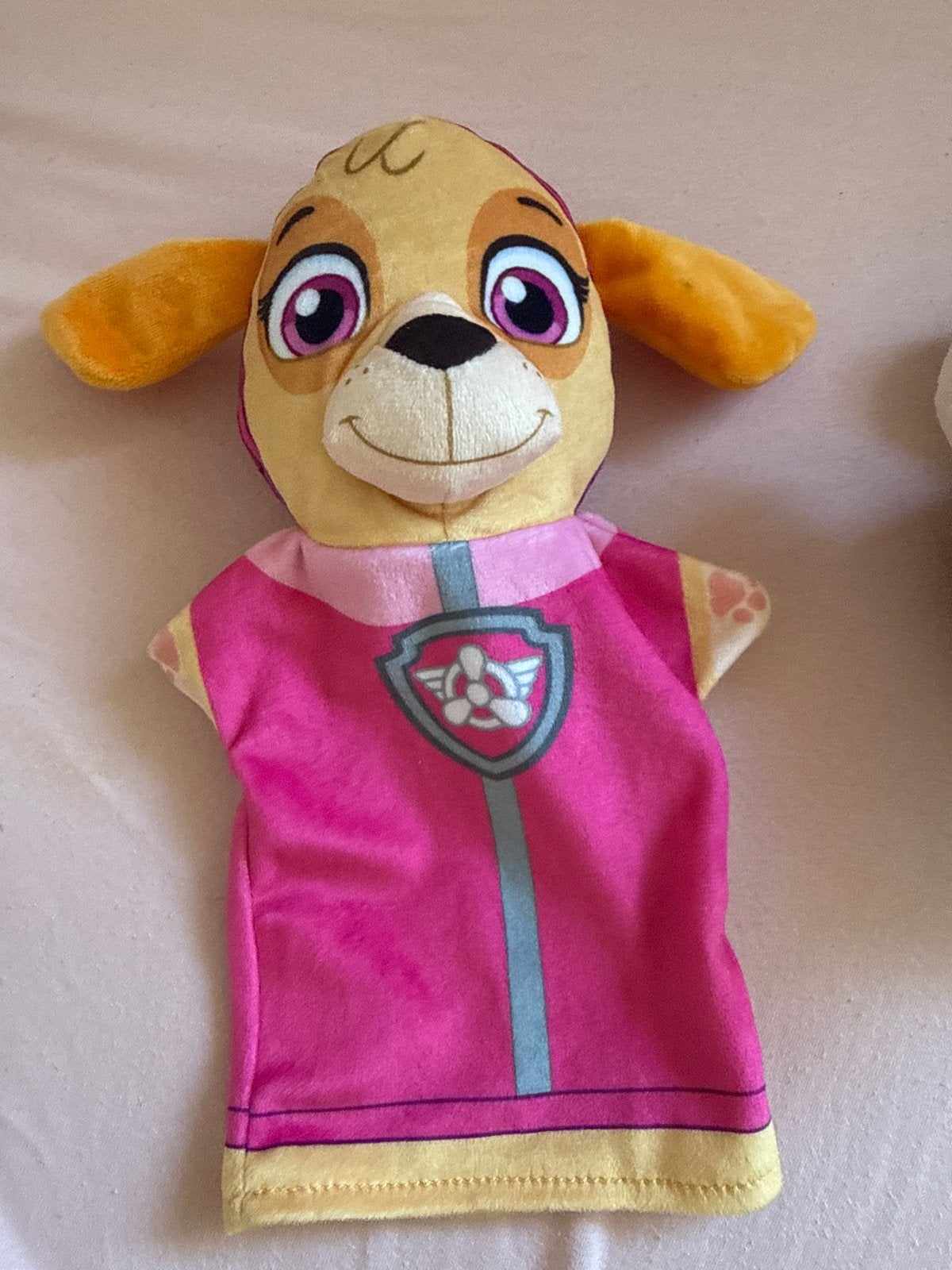 Paw Patrol Skye handpop knuffel, Gebruikt, Middelgroot (20 tot 80 cm), Roze, Paw Patrol