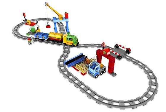 LEGO Duplo 5609 Deluxe Treinset met verbeterde motor, Gebruikt, Compleet, Ophalen of Verzenden, Duplo