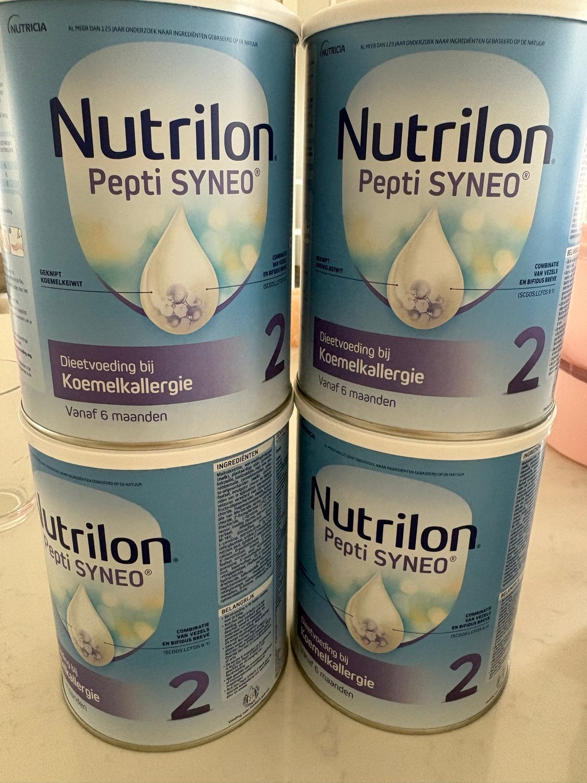4x Nutrilon Pepti SYNEO dieetvoeding koemelkallergie, Ophalen of Verzenden, Nieuw, Overige typen, Nutrilon