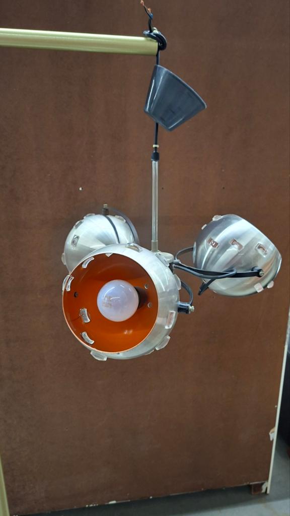 Space age lamp, Ophalen, Zo goed als nieuw, Metaal of Aluminium, Retro