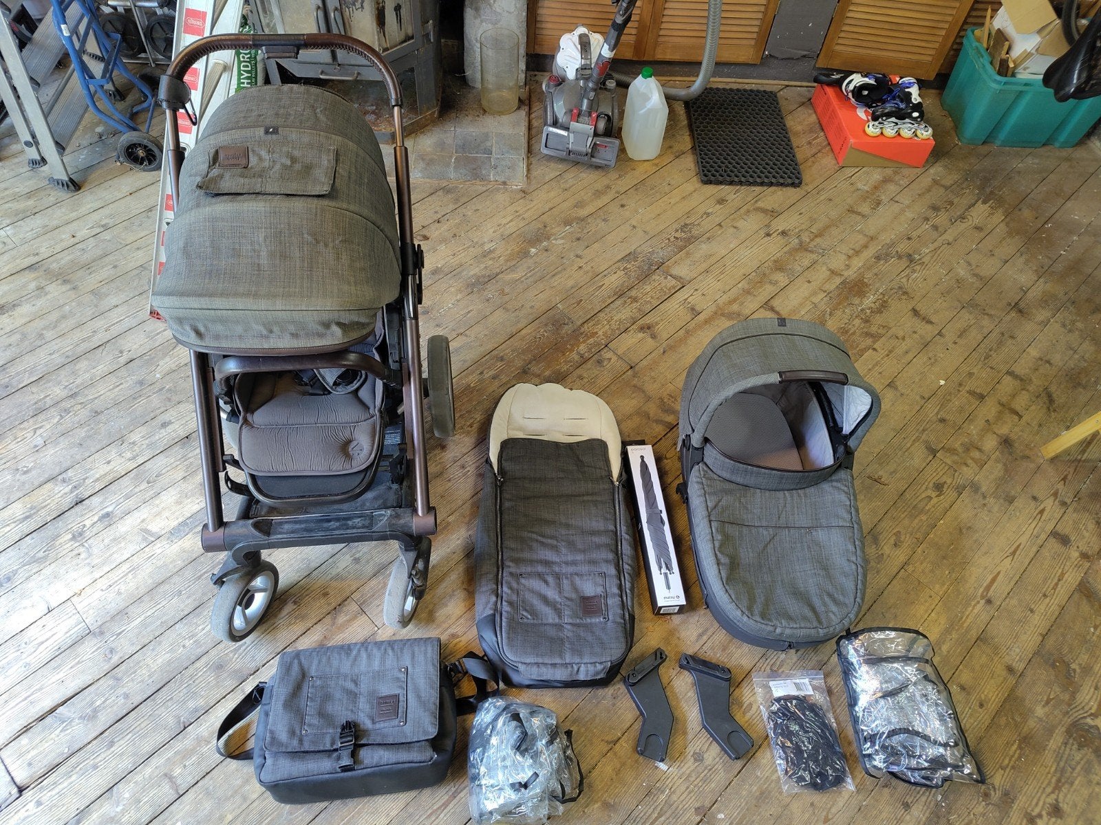 Mutsy I2 kinderwagen met reiswieg en accessoires, Ophalen, Gebruikt, Combiwagen, Mutsy