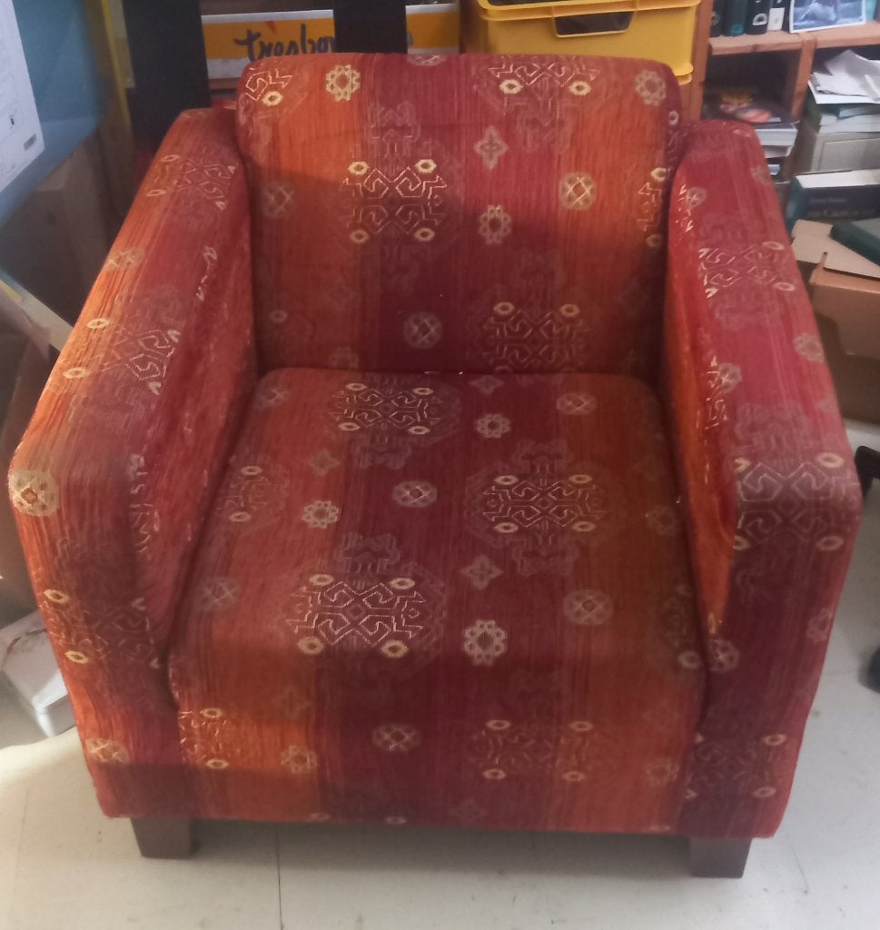 Mooie kleurrijke fauteuil te koop, Ophalen, Gebruikt, Minder dan 75 cm, Inca motief