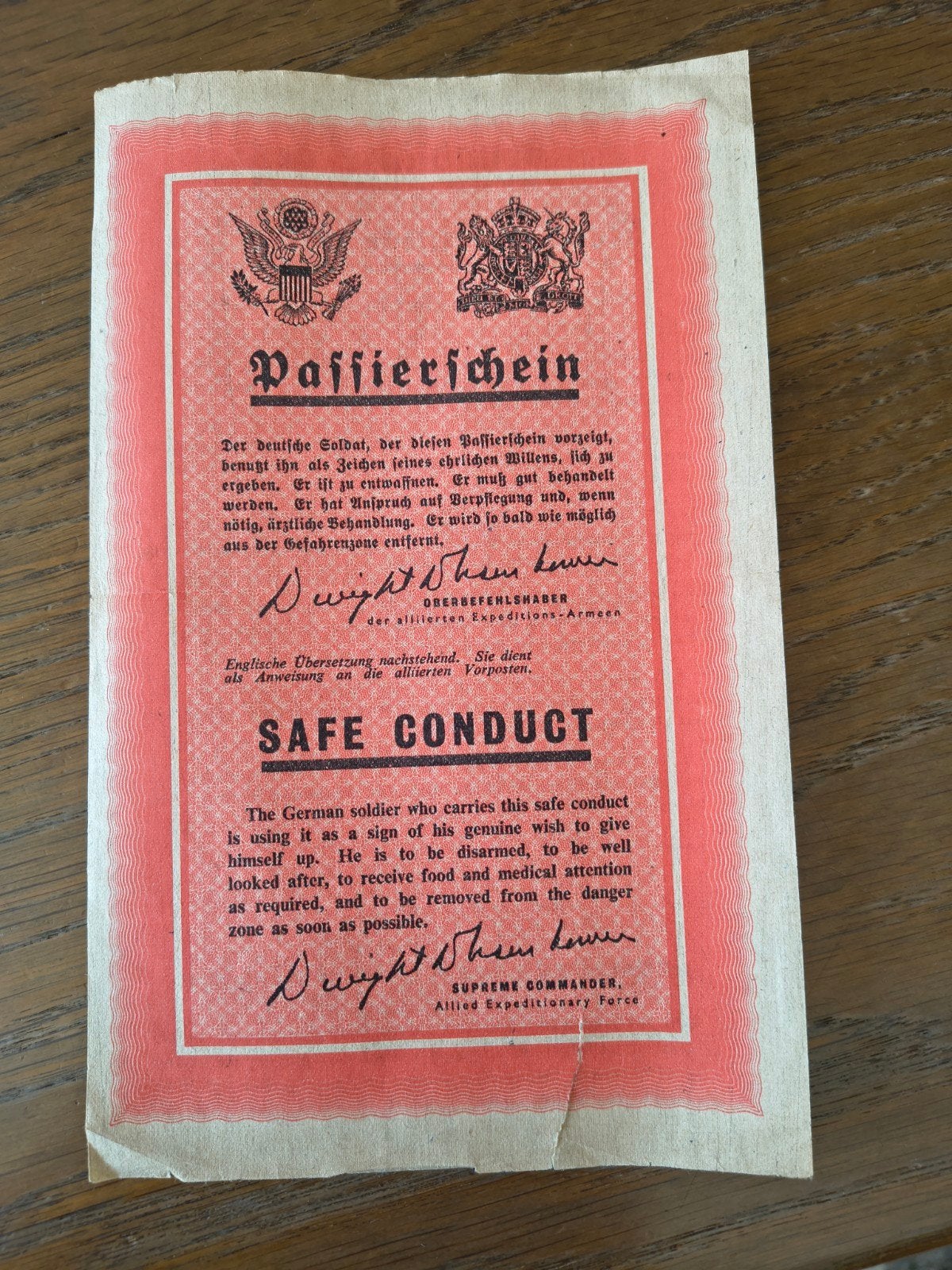 Passierschein, Ophalen of Verzenden, Nederland