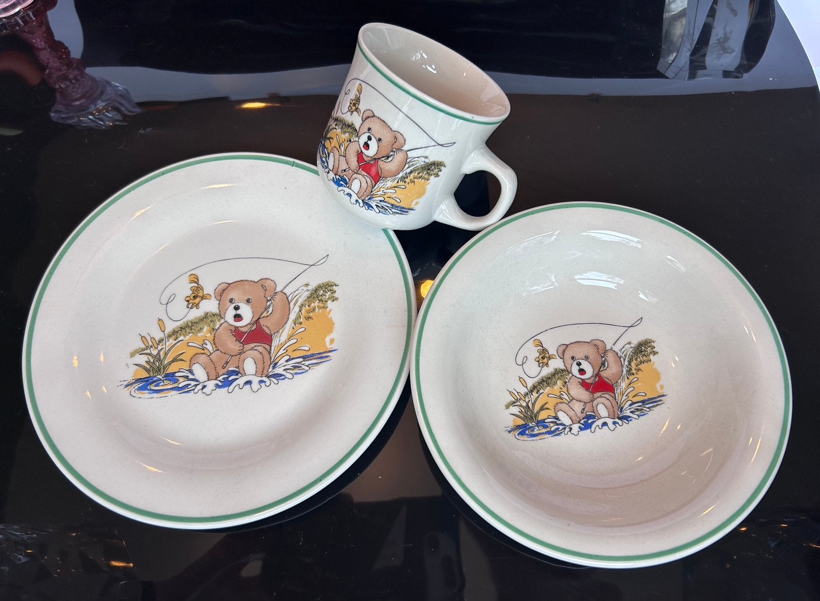 Vintage Porseleinen Kinderservies 3-delig, Ophalen of Verzenden