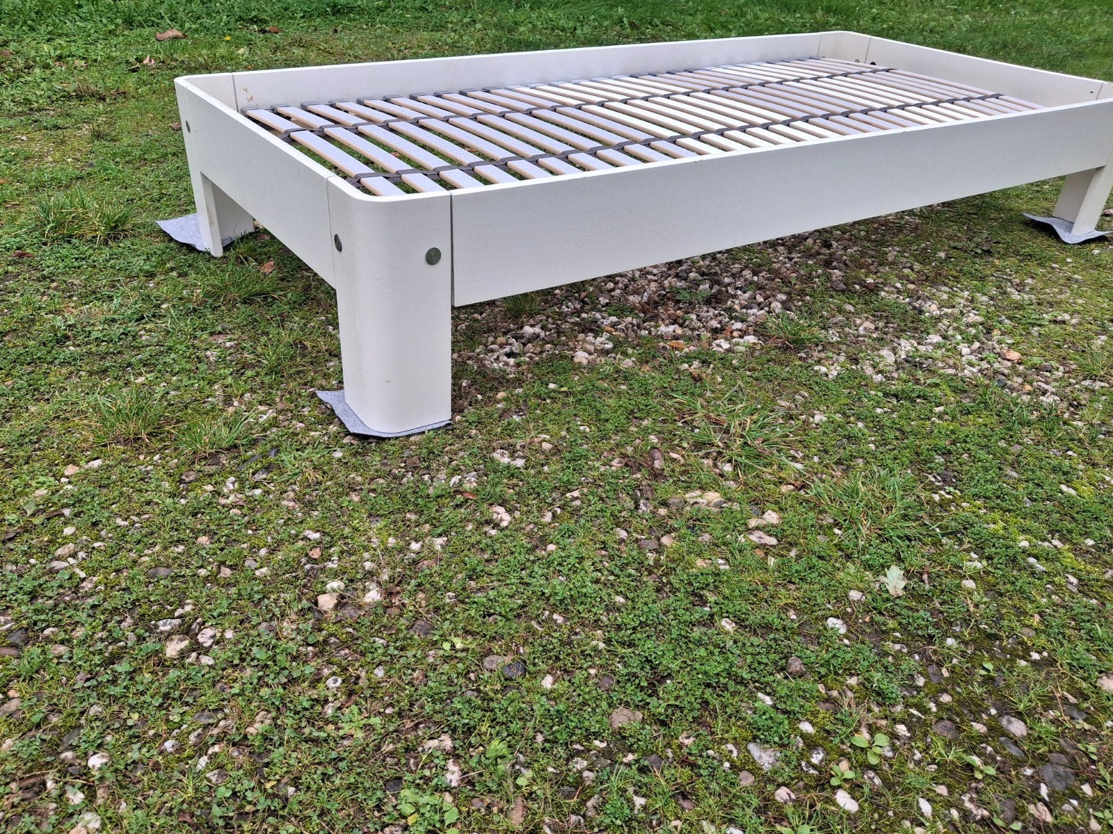 Auping Auronde wit met lattenbodem 90x200cm, Ophalen, Gebruikt, 90 cm, Eenpersoons