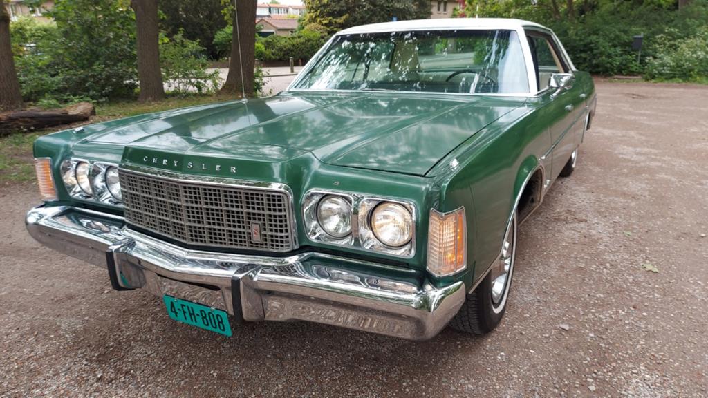 1974 Chrysler Newport Hardtop 6.6 V8, Auto's, Oldtimers, Automaat, Achterwielaandrijving, 6600 cc, Dealer onderhouden