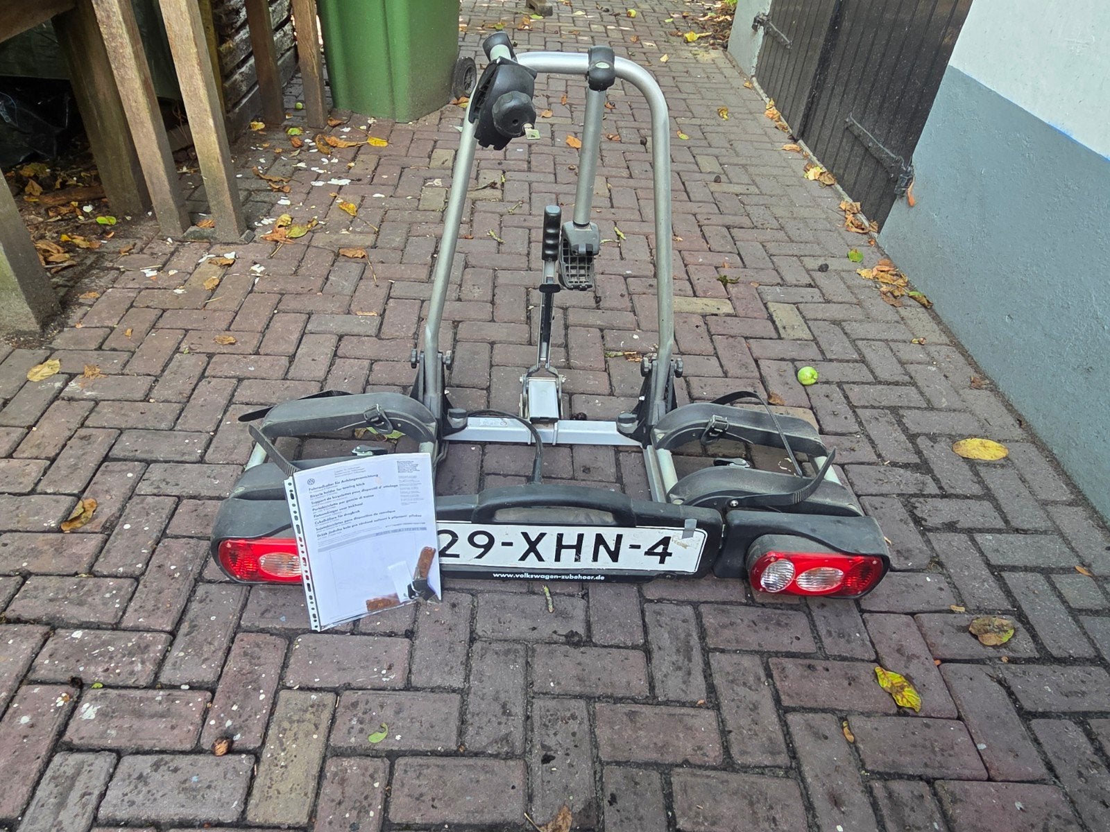 Originele Volkswagen fietsendrager voor 2 (e-bike) fietsen, Auto diversen, Fietsendragers, Ophalen, Gebruikt, 2 fietsen, Trekhaakdrager